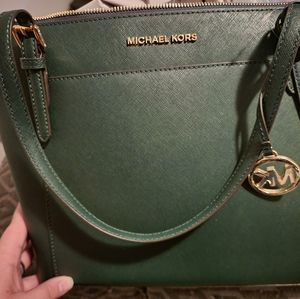 Michael Kors hunter Green tote